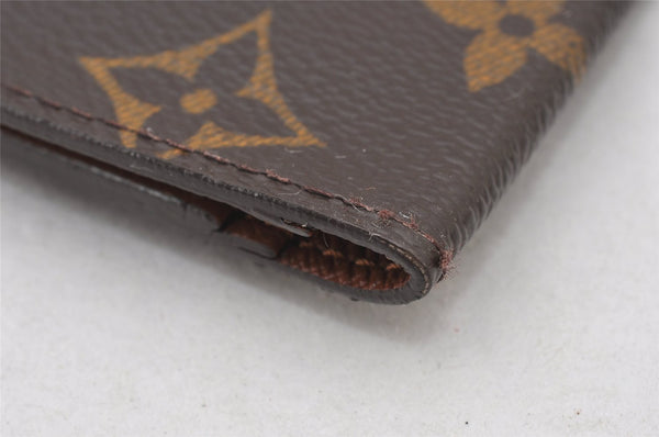 Authentic Louis Vuitton Monogram Porte Valeurs Cartes Credit M61823 Wallet 6355K