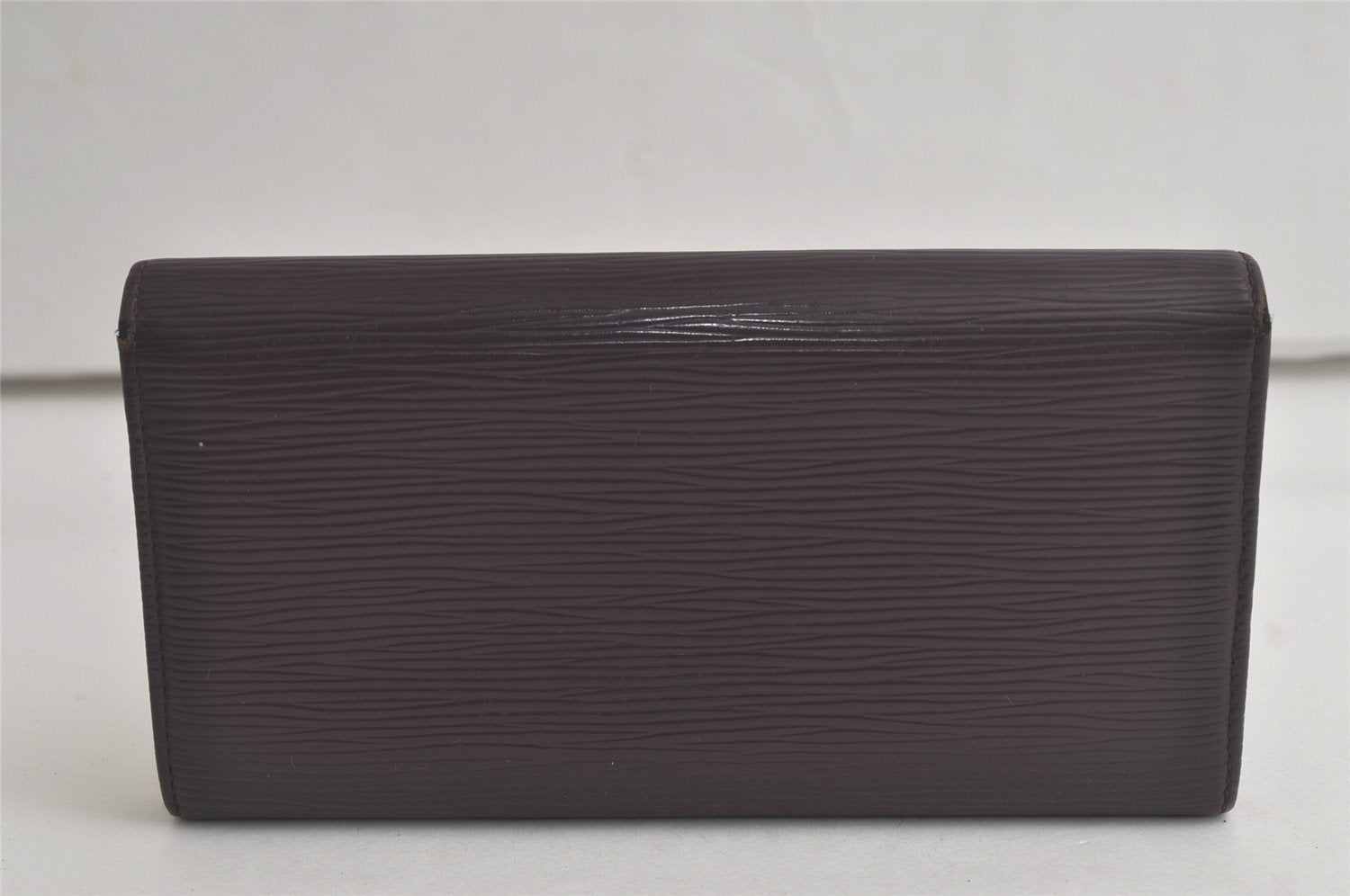 Auth Louis Vuitton Epi Portefeuille Sarah Long Wallet Purple M6374L LV 6356K