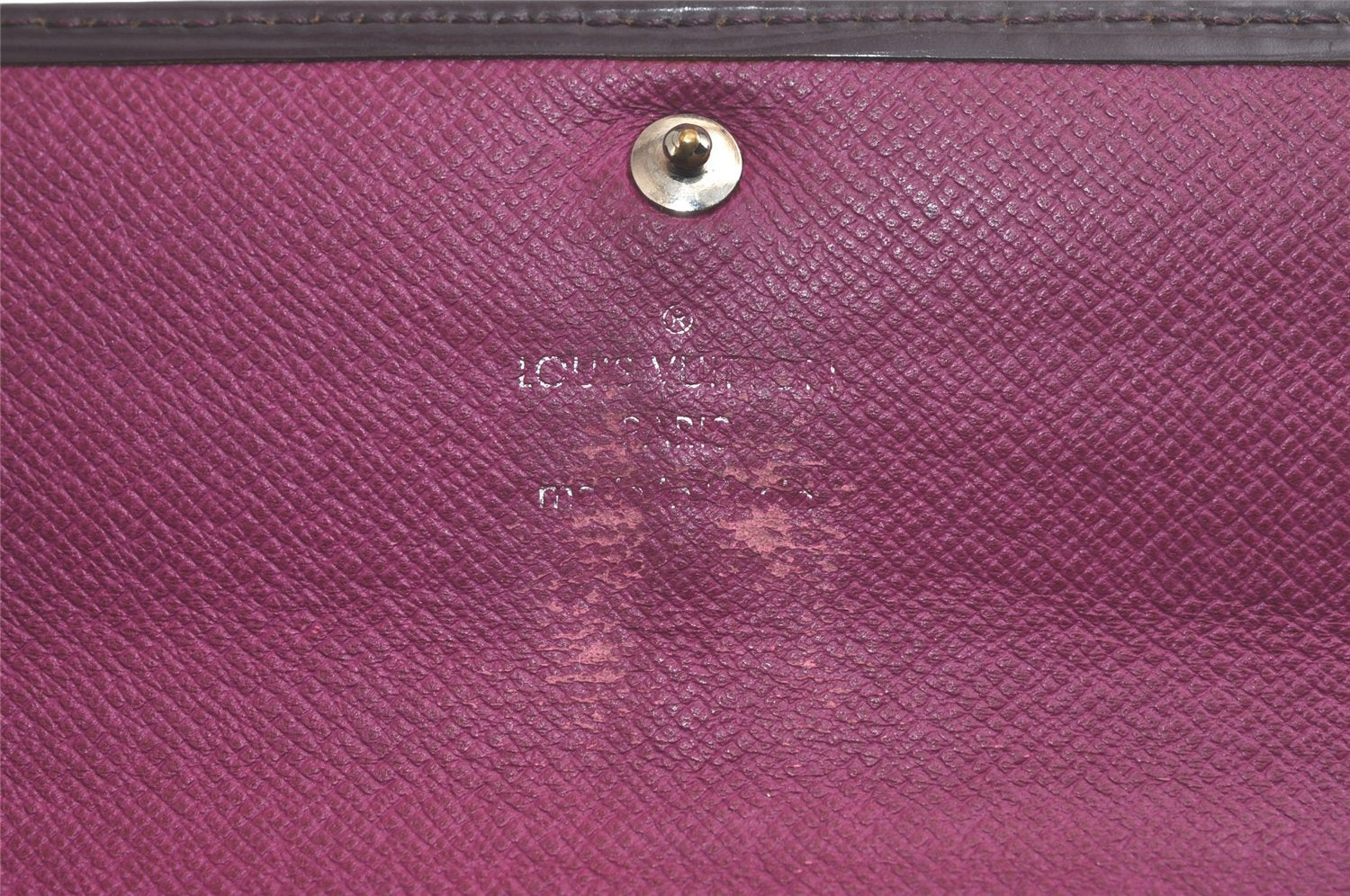 Auth Louis Vuitton Epi Portefeuille Sarah Long Wallet Purple M6374L LV 6356K