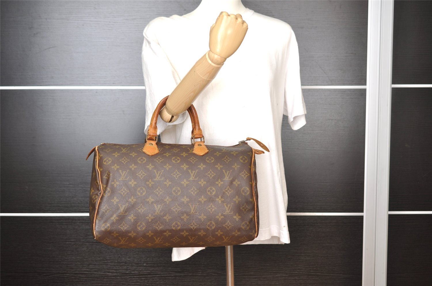 Authentic Louis Vuitton Monogram Speedy 35 Hand Boston Bag Old Model LV 6357I