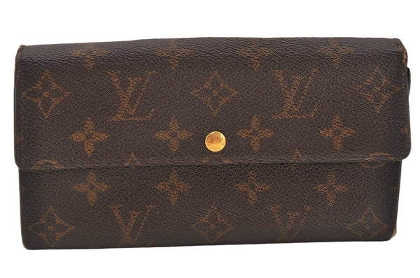 Auth Louis Vuitton Monogram Pochette Porte Monnaie Credit Wallet M61725 LV 6357K