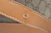 Authentic GUCCI Shoulder Drawstring Bag Purse GG Canvas Leather Beige Junk 6358J