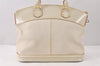 Authentic Louis Vuitton Suhali Lockit MM Hand Bag White M91874 LV 6359K