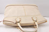 Authentic Louis Vuitton Suhali Lockit MM Hand Bag White M91874 LV 6359K