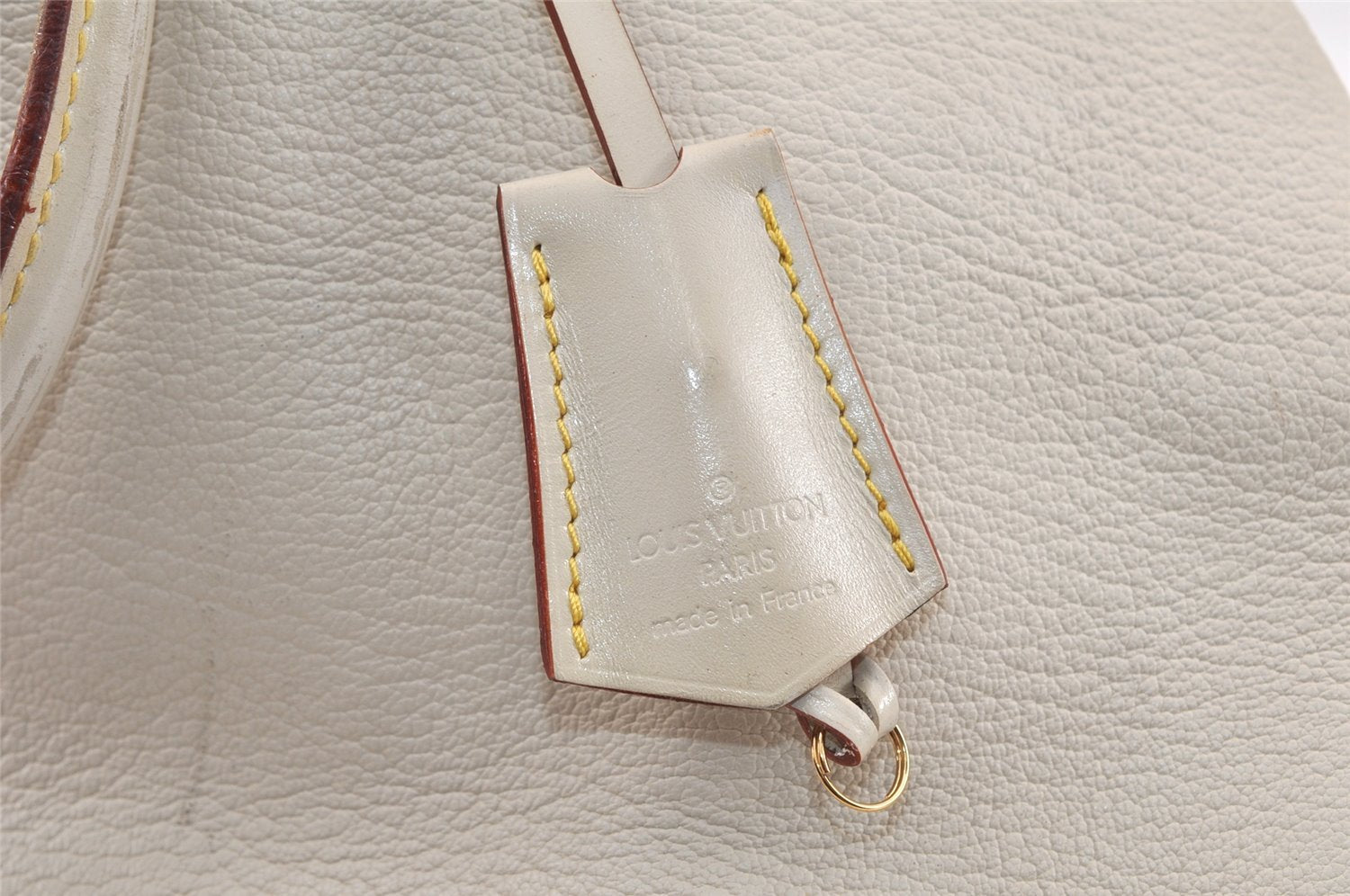 Authentic Louis Vuitton Suhali Lockit MM Hand Bag White M91874 LV 6359K