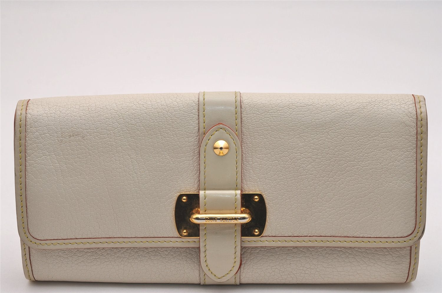 Authentic Louis Vuitton Suhali Portofeuil Le Favori Wallet White M95646 LV 6360J