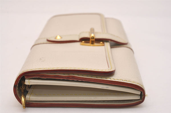 Authentic Louis Vuitton Suhali Portofeuil Le Favori Wallet White M95646 LV 6360J