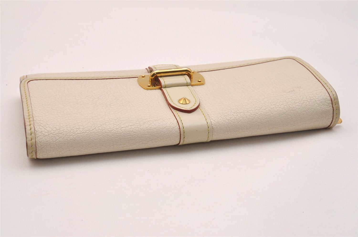 Authentic Louis Vuitton Suhali Portofeuil Le Favori Wallet White M95646 LV 6360J