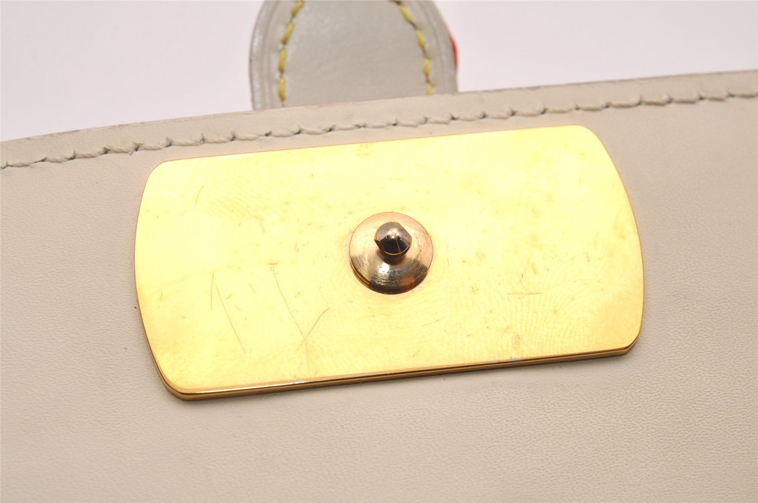 Authentic Louis Vuitton Suhali Portofeuil Le Favori Wallet White M95646 LV 6360J