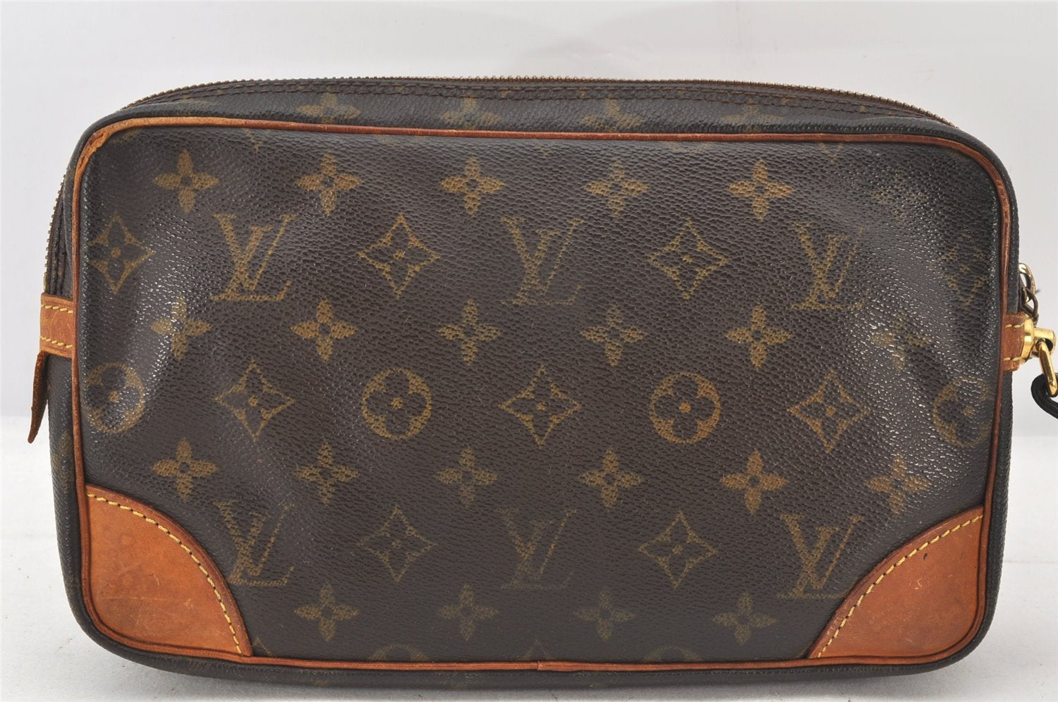 Authentic Louis Vuitton Monogram Marly Dragonne GM M51825 Clutch Hand Bag 6361K