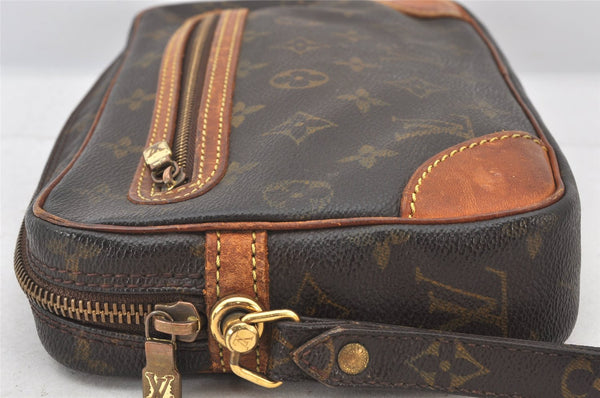 Authentic Louis Vuitton Monogram Marly Dragonne GM M51825 Clutch Hand Bag 6361K