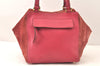 Authentic FENDI Vintage Hand Tote Bag Suede Leather Pink 6363K