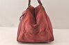 Authentic FENDI Vintage Hand Tote Bag Suede Leather Pink 6363K