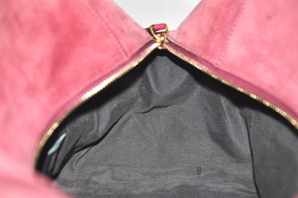 Authentic FENDI Vintage Hand Tote Bag Suede Leather Pink 6363K