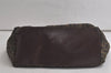 Authentic FENDI Vintage Zucca Shoulder Tote Bag Nylon Leather Brown 6364K