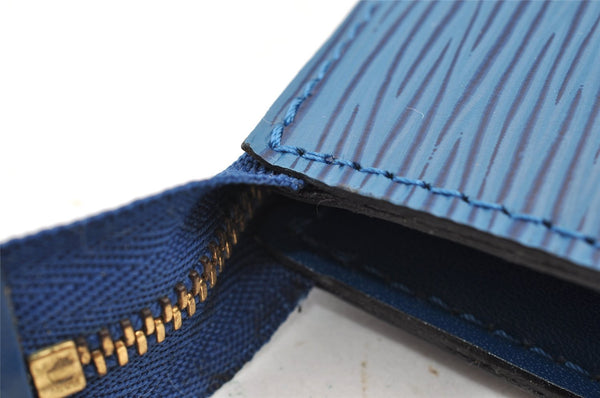 Authentic Louis Vuitton Epi Pochette Accessoires Pouch Blue M52945 LV Junk 6367I