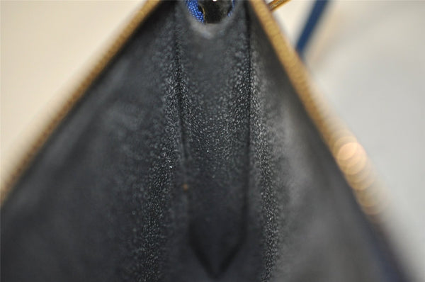 Authentic Louis Vuitton Epi Pochette Accessoires Pouch Blue M52945 LV Junk 6367I