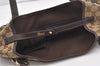 Authentic GUCCI Abbey Shoulder Tote Bag GG Canvas Leather 130736 Brown 6368I