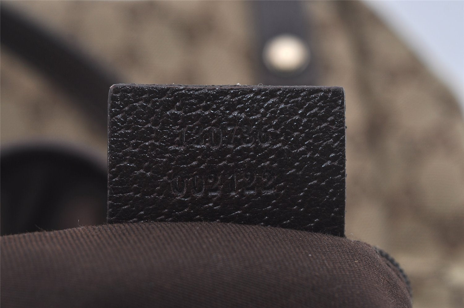 Authentic GUCCI Abbey Shoulder Tote Bag GG Canvas Leather 130736 Brown 6368I