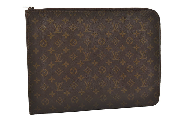 Authentic Louis Vuitton Monogram Poche Documents Document Case Old Model 6368J