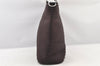 Authentic GUCCI Bamboo 2Way Shoulder Tote Bag Purse Nylon Leather Brown 6369K