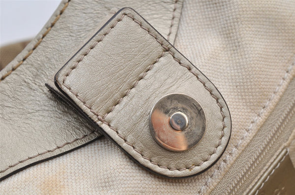 Authentic GUCCI Sukey Shoulder Tote Bag GG Canvas Leather 211944 Brown 6370I