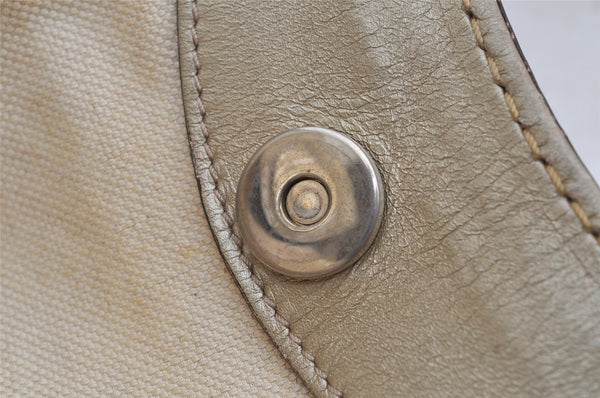 Authentic GUCCI Sukey Shoulder Tote Bag GG Canvas Leather 211944 Brown 6370I