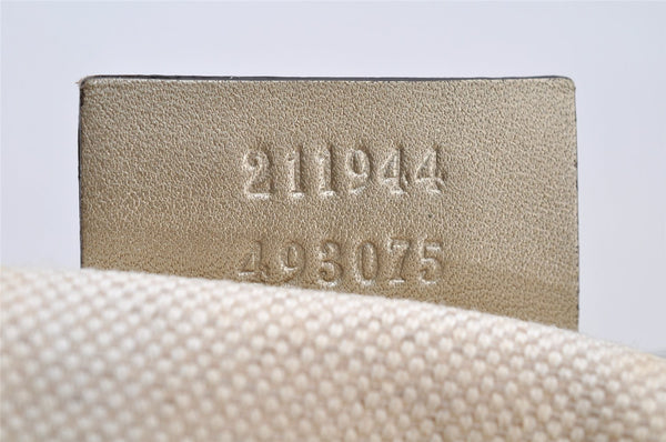 Authentic GUCCI Sukey Shoulder Tote Bag GG Canvas Leather 211944 Brown 6370I