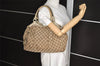 Authentic GUCCI Sukey Shoulder Tote Bag GG Canvas Leather 211944 Brown 6370I