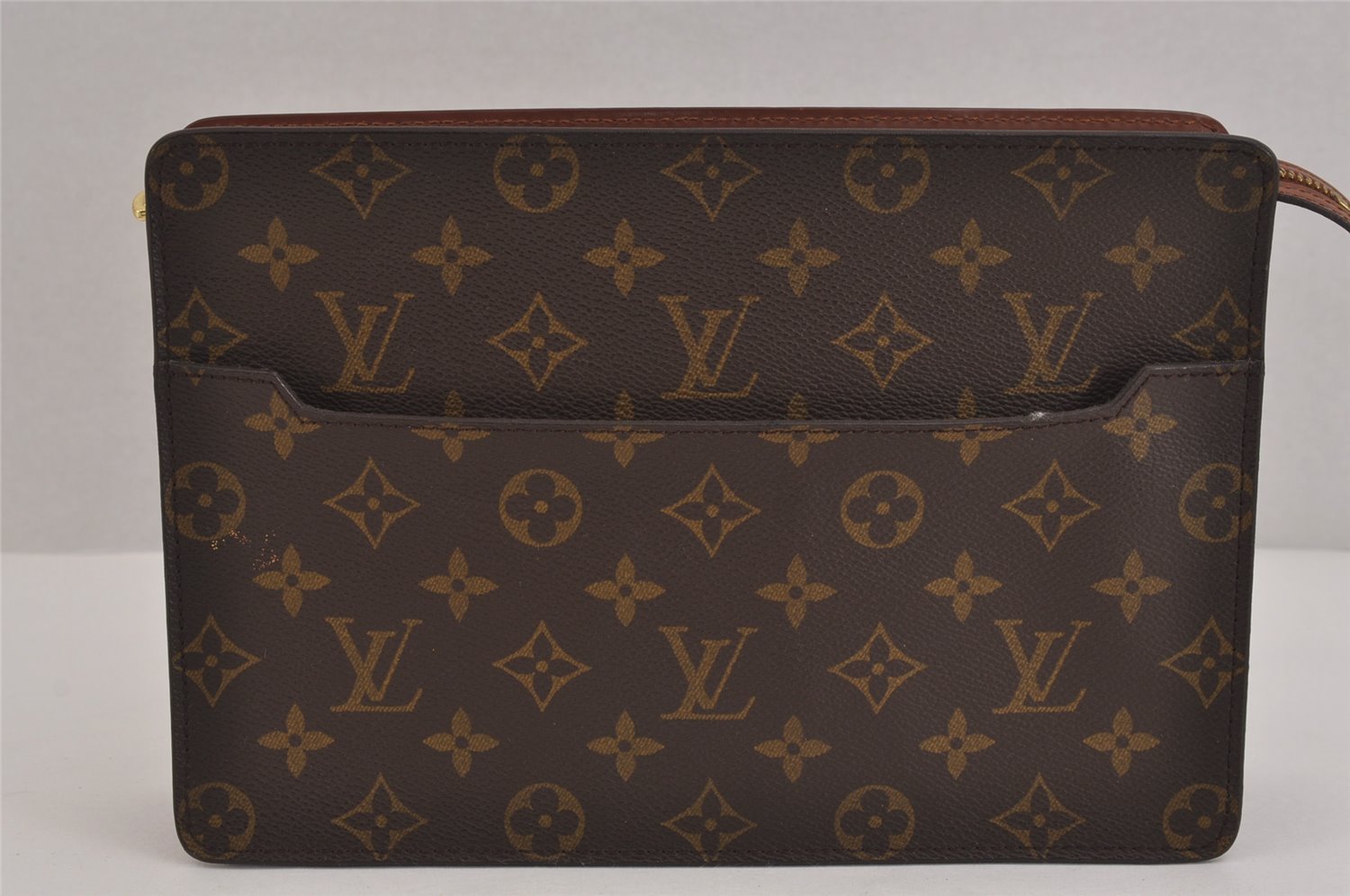 Authentic Louis Vuitton Monogram Pochette Homme Clutch Hand Bag M51795 LV 6370J