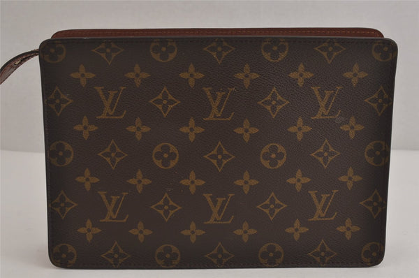 Authentic Louis Vuitton Monogram Pochette Homme Clutch Hand Bag M51795 LV 6370J