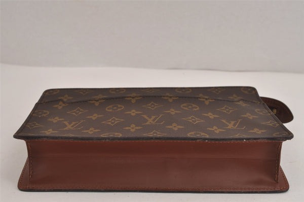 Authentic Louis Vuitton Monogram Pochette Homme Clutch Hand Bag M51795 LV 6370J