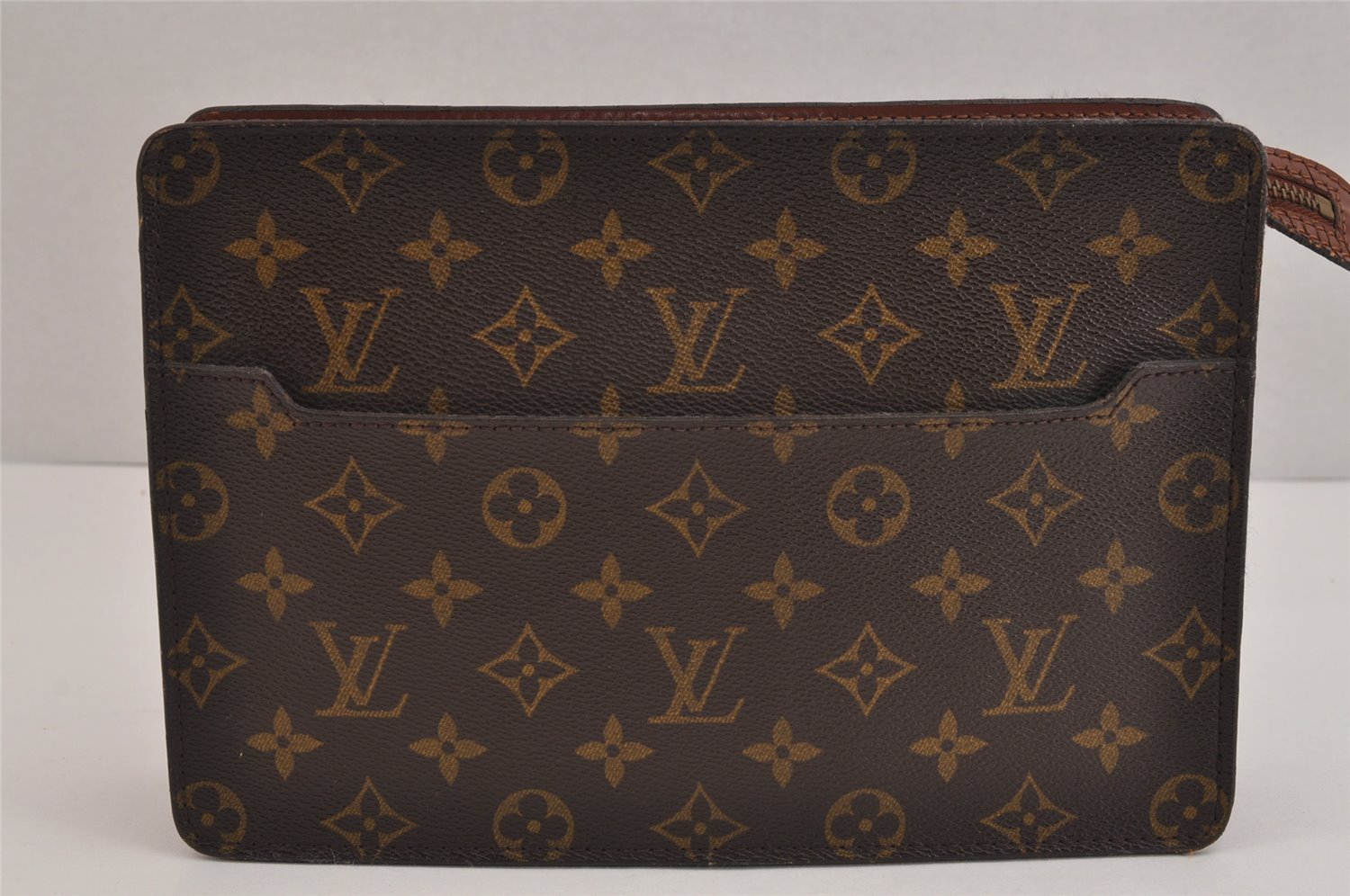 Authentic Louis Vuitton Monogram Pochette Homme Clutch Hand Bag M51795 LV 6371J