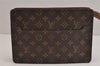 Authentic Louis Vuitton Monogram Pochette Homme Clutch Hand Bag M51795 LV 6371J