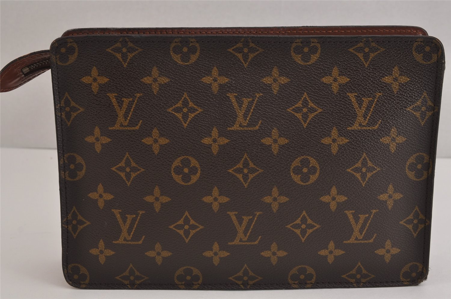Authentic Louis Vuitton Monogram Pochette Homme Clutch Hand Bag M51795 LV 6371J