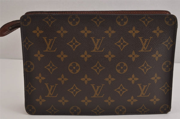 Authentic Louis Vuitton Monogram Pochette Homme Clutch Hand Bag M51795 LV 6371J