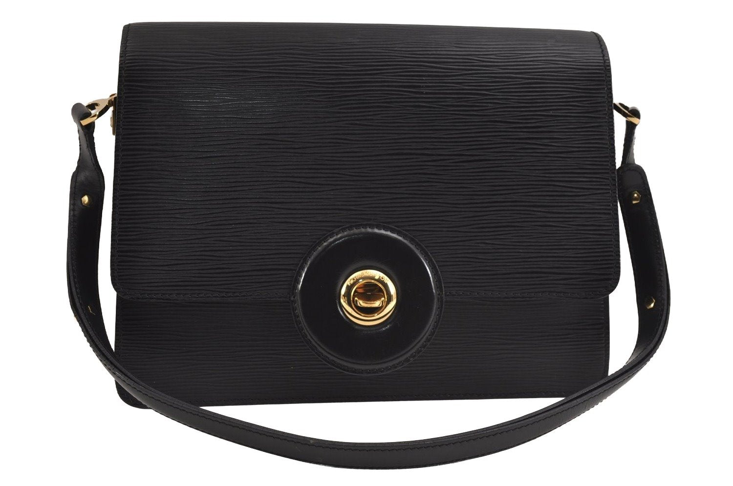 Authentic Louis Vuitton Epi Friedland Shoulder Cross Bag Black M52402 LV 6372J