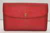 Authentic Louis Vuitton Epi Montaigne 27 Clutch Hand Bag Red M52657 LV 6373J