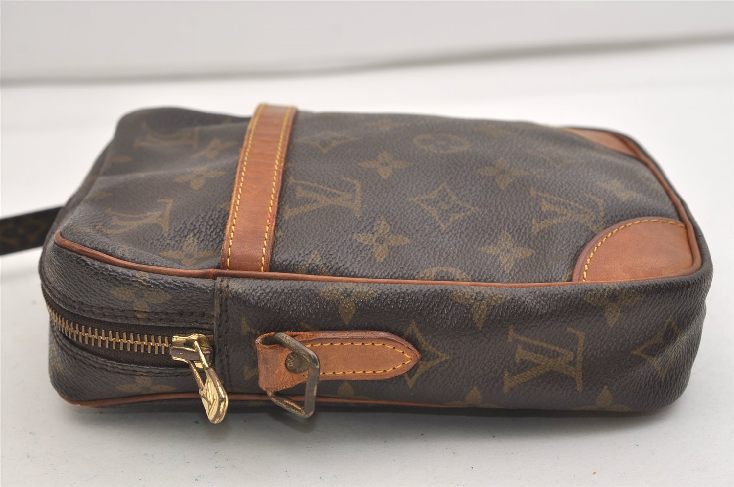 Authentic Louis Vuitton Monogram Danube Shoulder Cross Bag M45266 Junk 6375J