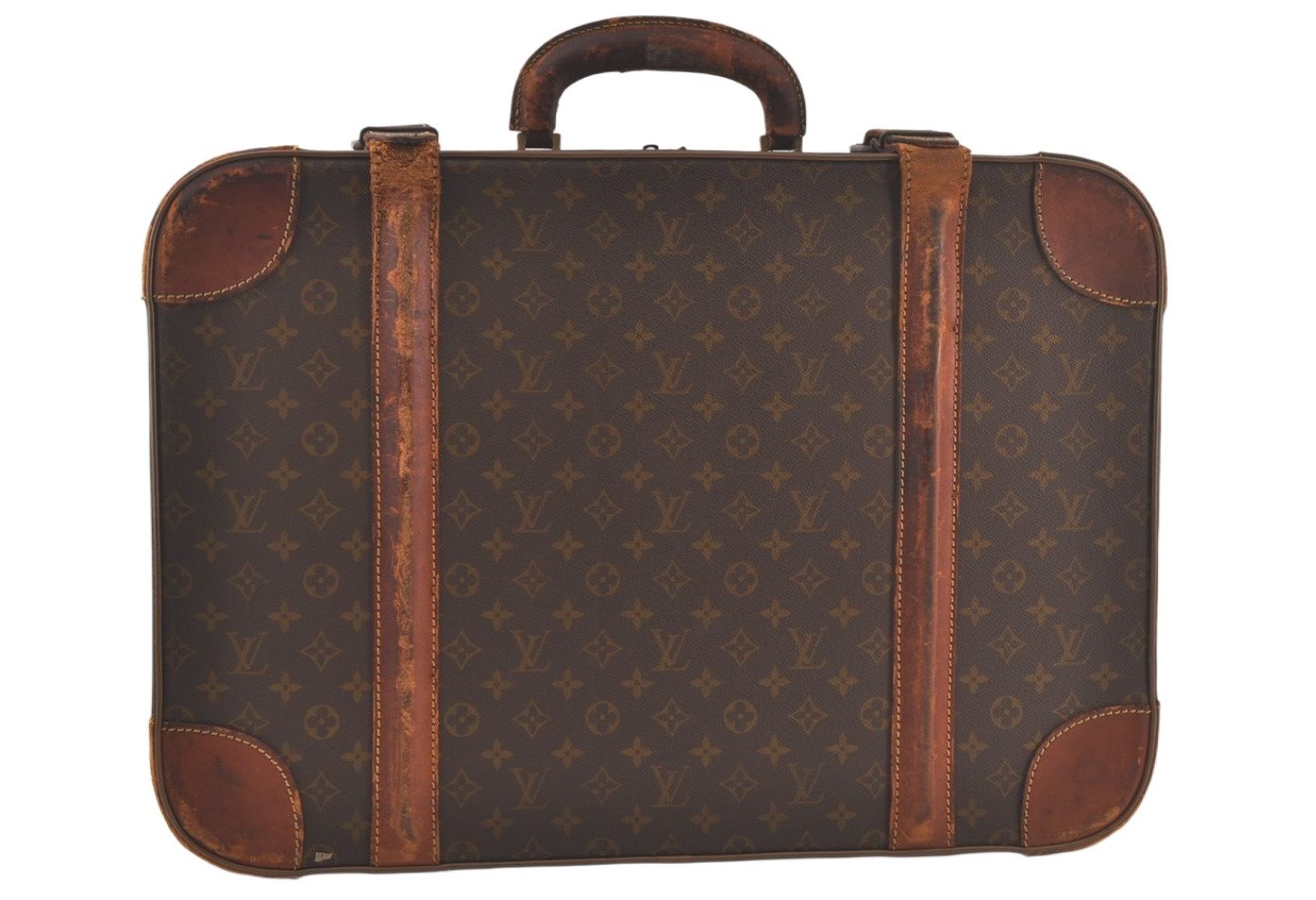 Auth Louis Vuitton Monogram Stratos 60 Trunk Case Travel Bag Old Model LV 6375K