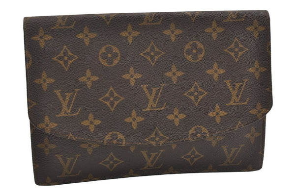 Authentic Louis Vuitton Monogram Pochette Rabat Clutch Bag Old Model LV 6377J