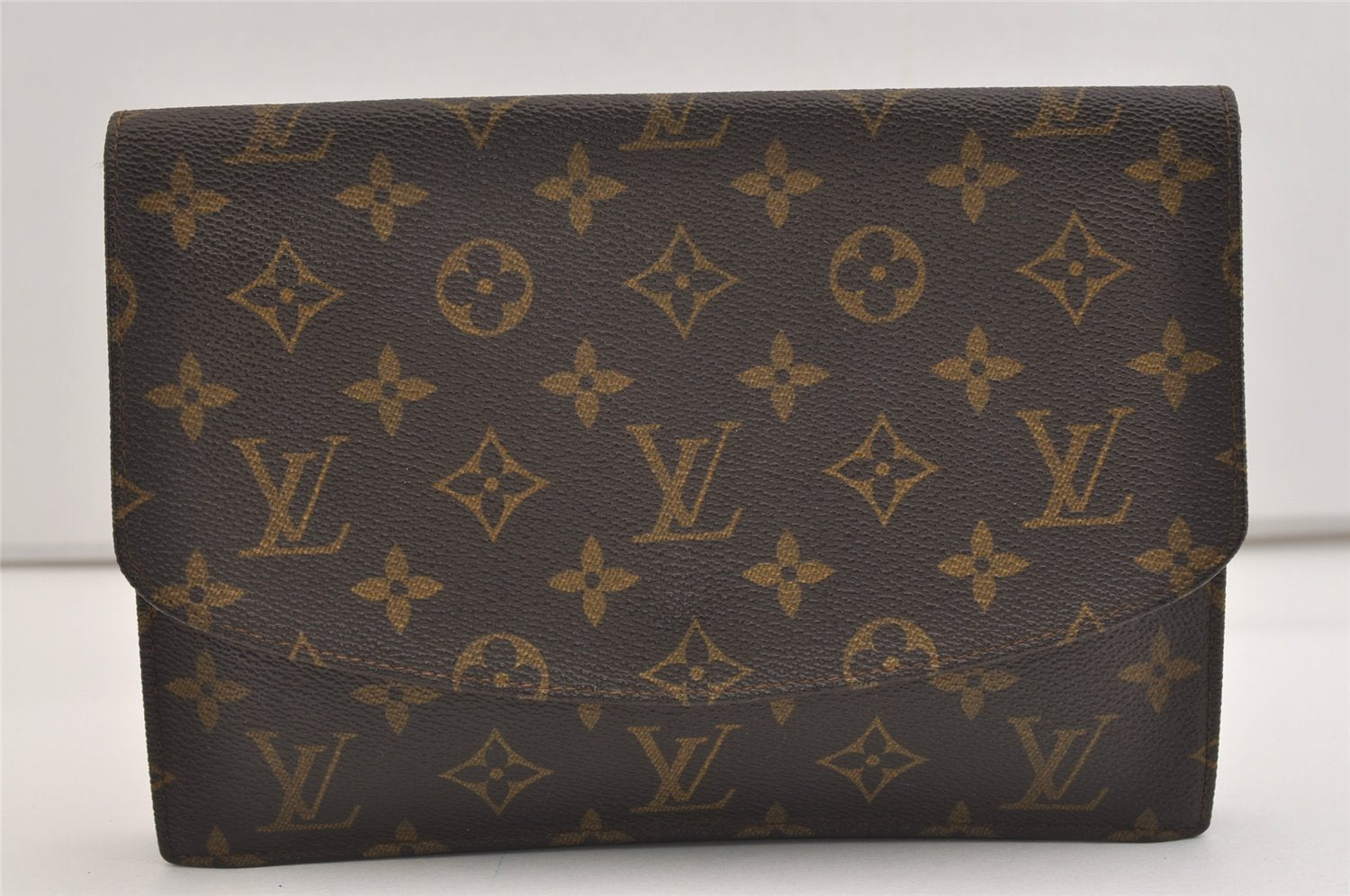 Authentic Louis Vuitton Monogram Pochette Rabat Clutch Bag Old Model LV 6377J
