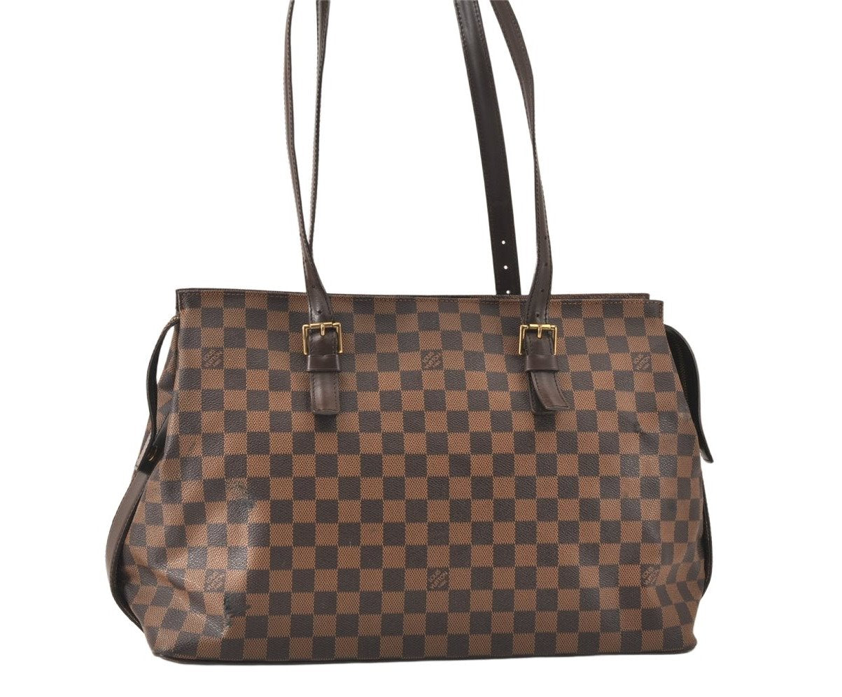 Authentic Louis Vuitton Damier Chelsea Shoulder Tote Bag N51119 LV 6377K