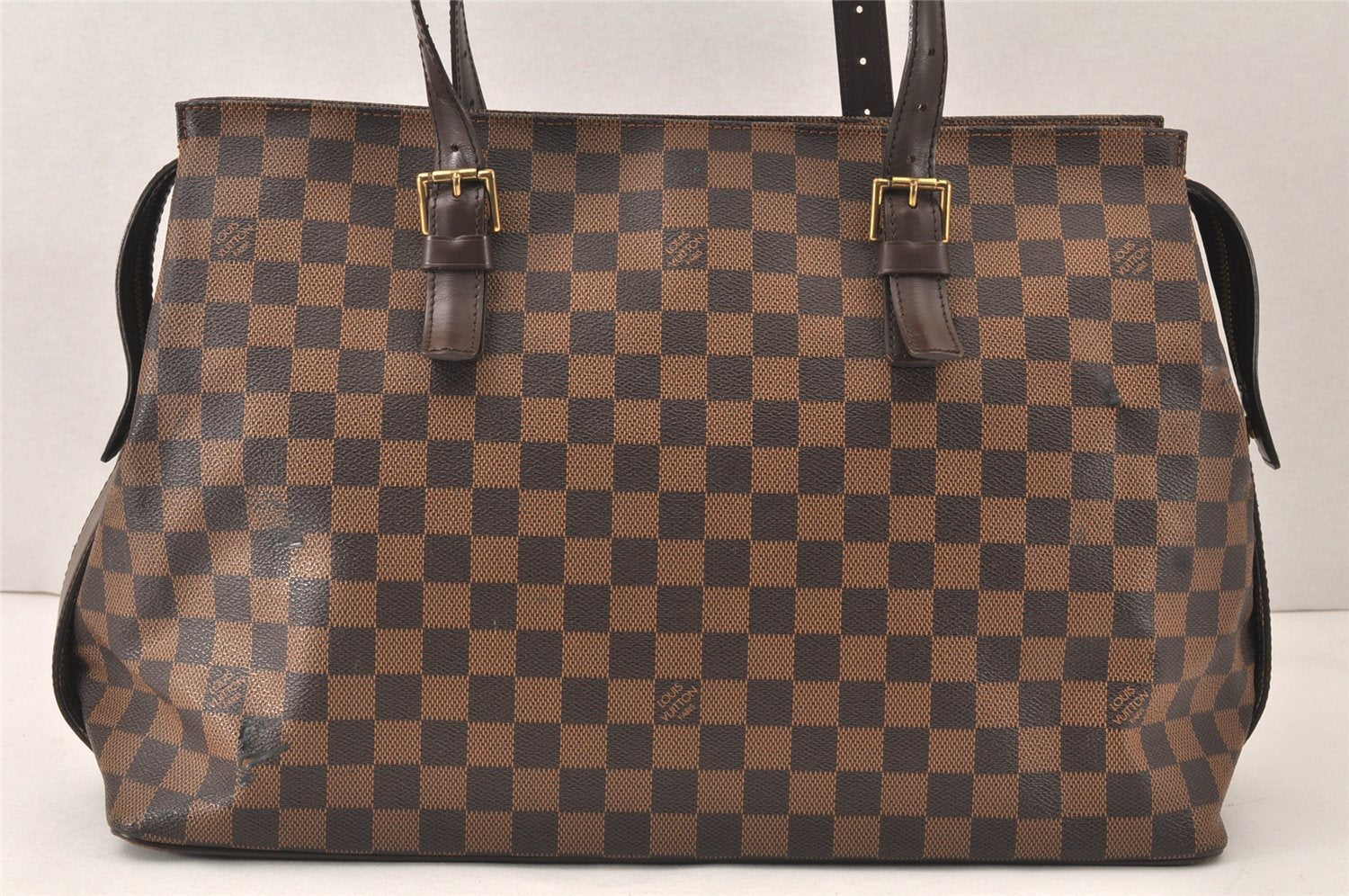 Authentic Louis Vuitton Damier Chelsea Shoulder Tote Bag N51119 LV 6377K