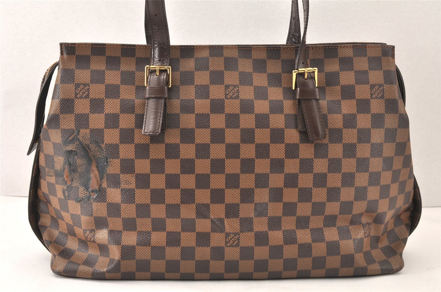 Authentic Louis Vuitton Damier Chelsea Shoulder Tote Bag N51119 LV 6377K