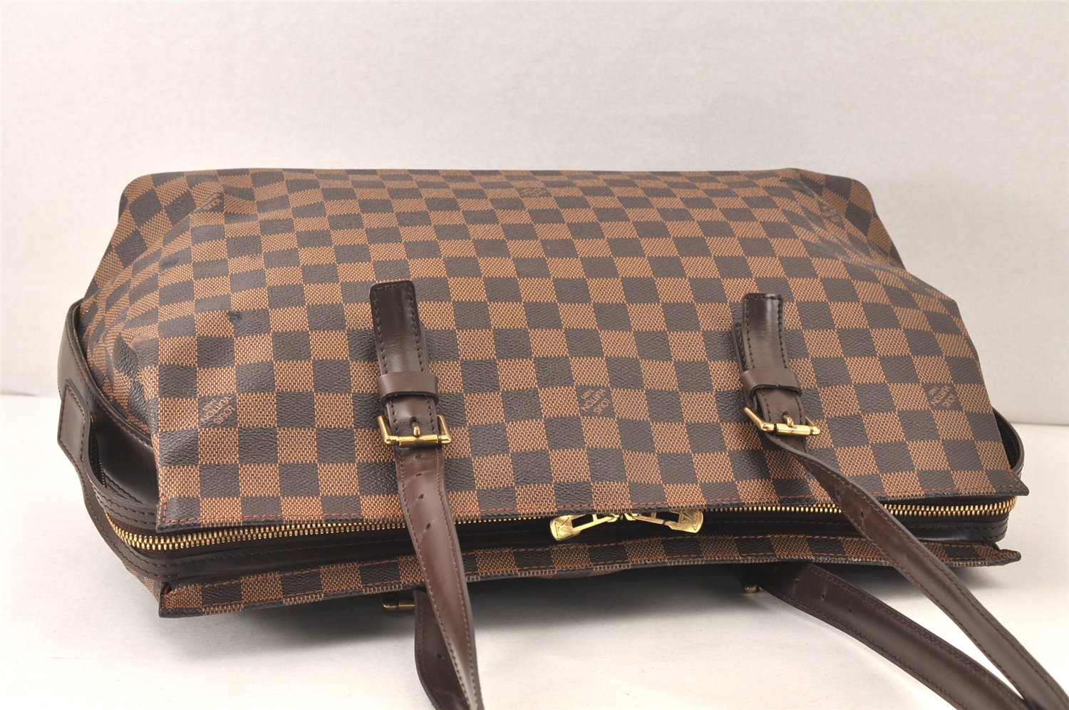 Authentic Louis Vuitton Damier Chelsea Shoulder Tote Bag N51119 LV 6377K