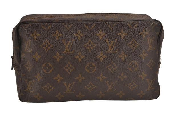 Auth Louis Vuitton Monogram Trousse Toilette 28 Clutch Bag Old Model Junk 6378J