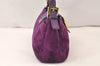 Authentic FENDI Vintage Shoulder Hand Bag Purse Suede Leather Purple 6378K