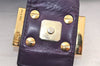 Authentic FENDI Vintage Shoulder Hand Bag Purse Suede Leather Purple 6378K