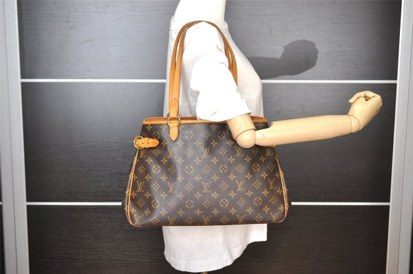 Authentic Louis Vuitton Monogram Batignolles Horizontal Tote Bag M51154 LV 6379I